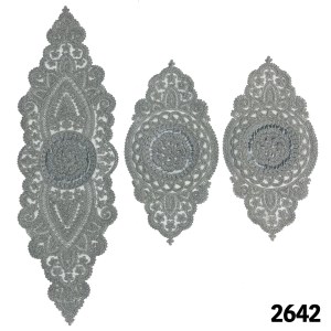 3 تیکه حریر ورساچه طوسی