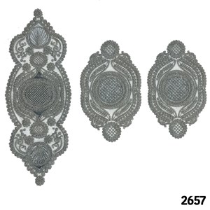 3تیکه حریر طرح گندم طوسی