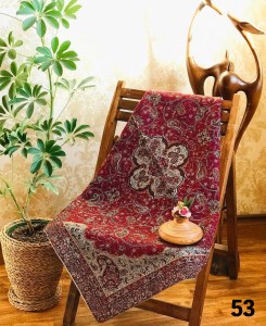 رومیزی(100*100)(تراکم 80)شاه عباسی زرشکی